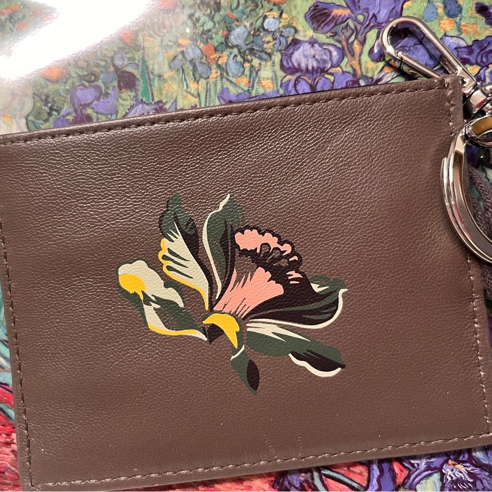Floral Brown Card Holder Keychain from Allsaints.